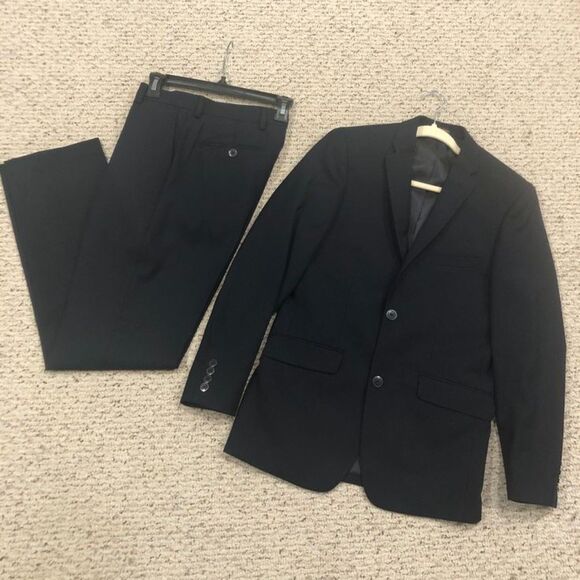 Men's Pierre Laurant Dark Blue Suit Jacket 36R Pants 30" x 32"